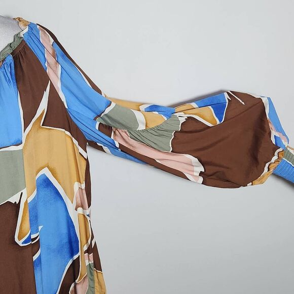 Perch by Blu Pepper Flowy Peasant Blouse with Full Sleeves Size 2X - Picture 7 of 11